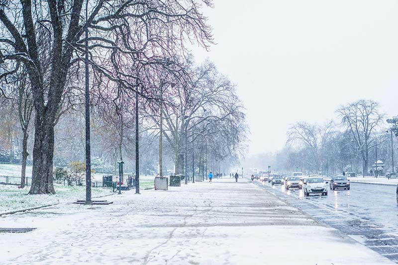 Quando começa a nevar em Paris